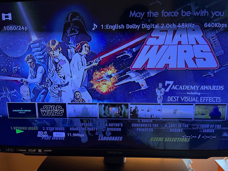 Star Wars Empire Strikes Back Return Of The Jedi 4K77 Originele ongewijzigde trilogie 3 Disc Blu Ray afbeelding 4