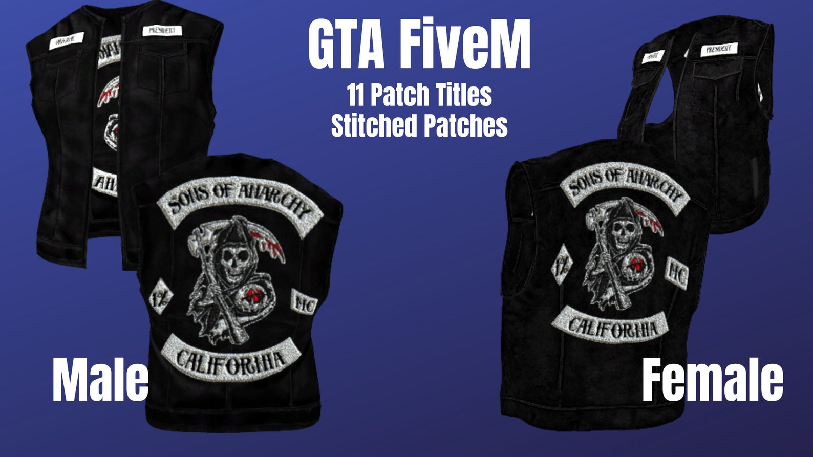 Fivem SOA Kutte Male & Female Etsy Canada