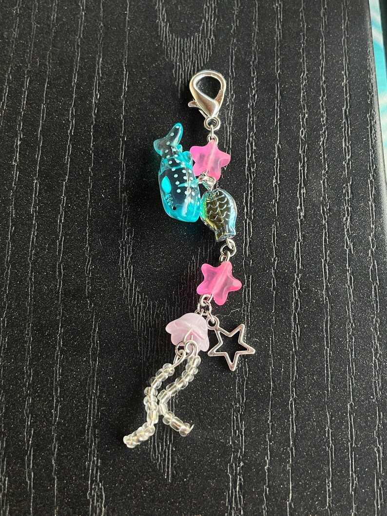 Blue Whale Shark Keychain Etsy