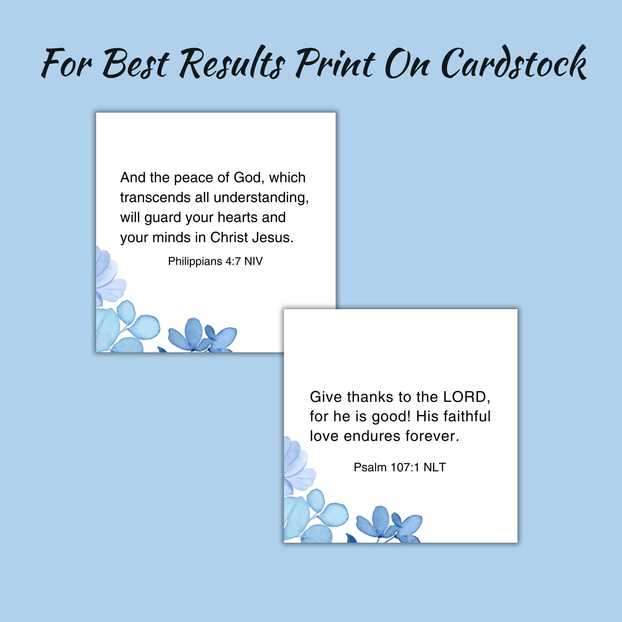 30 Printable Bedtime Scripture Cards | Nighttime Scripture Cards ...