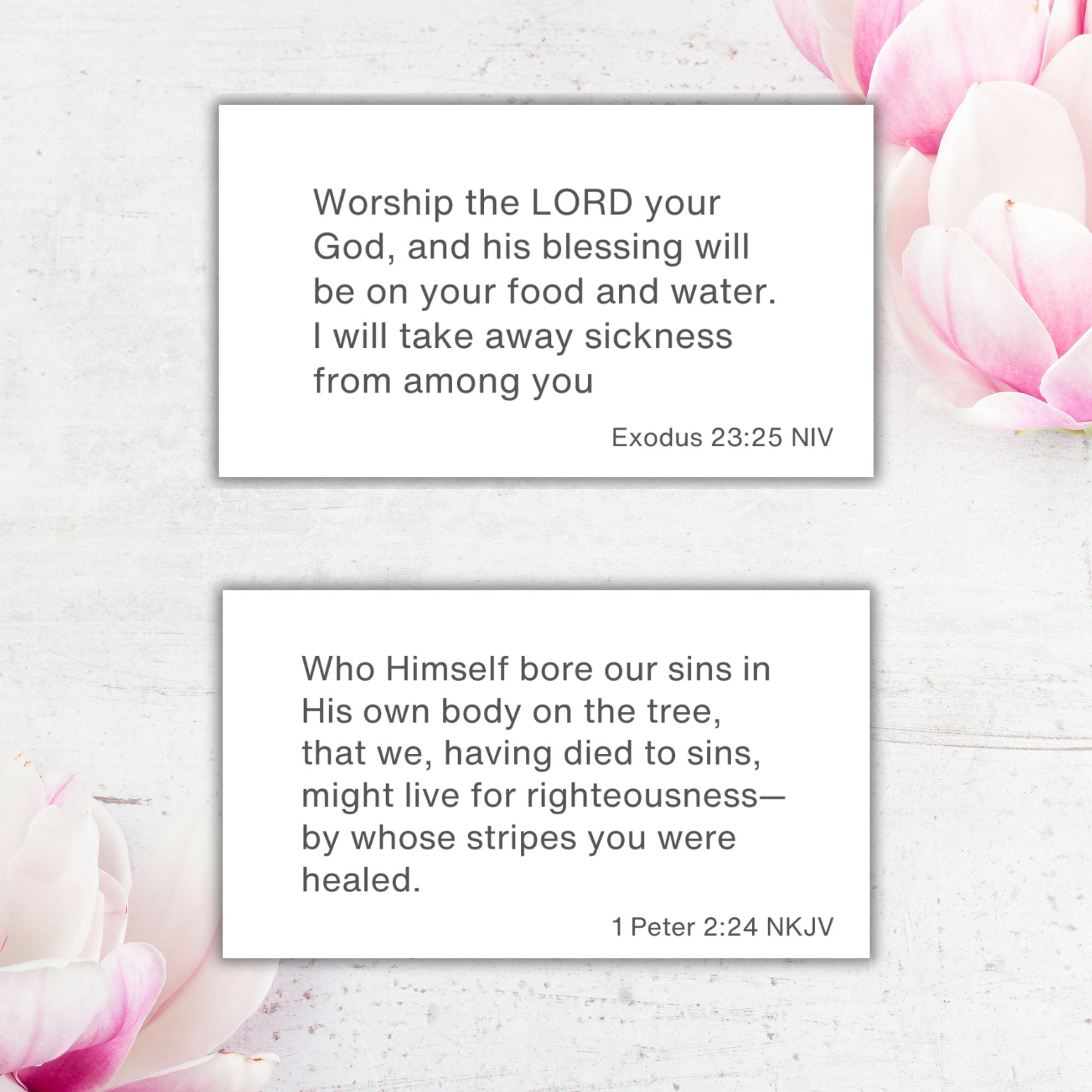 30 Healing Printable Scripture Cards | Minimalist| Healing Bible Verse ...
