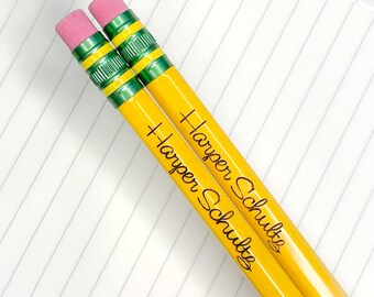 Personalized Pencils | Engraved Pencil Set | Pencils with Name | Personalized School Supplies | Personalized Pencils for Teachers | Pencil