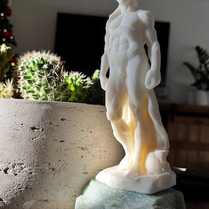 Sculpture d'art en résine Adonis, édition limitée, statue ancienne homme, ornement de maison