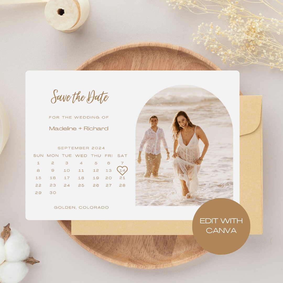 Photo Calendar Save the Date Template INSTANT DOWNLOAD Calendar ...