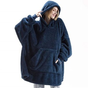 Oversized fluffy hoodie blanket hot sale
