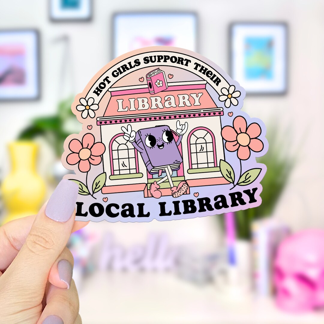 Library Waterproof Sticker, Waterproof Sticker, Vinyl Sticker, Book