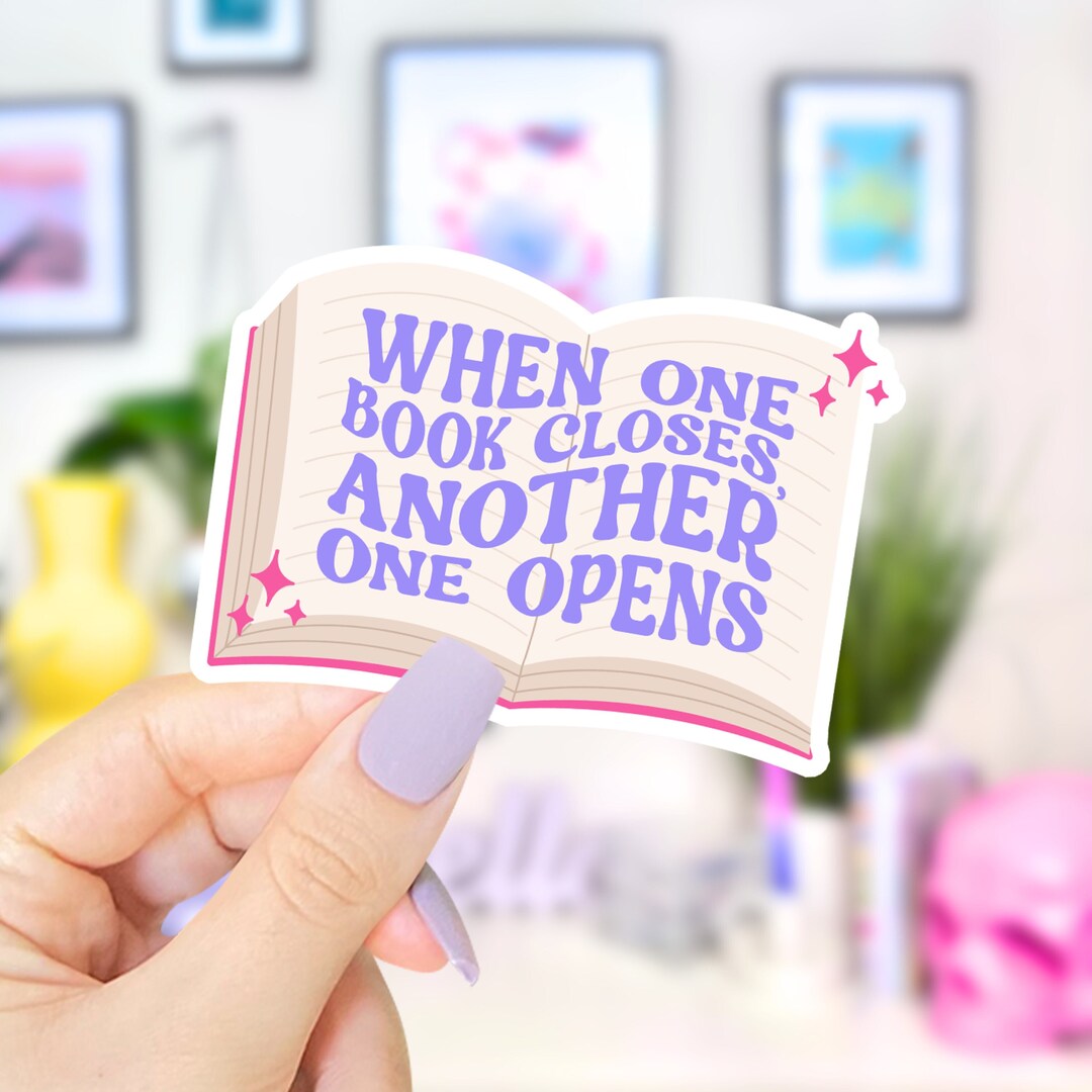 Book Waterproof Sticker, Waterproof Sticker, Vinyl Sticker, Book Lover