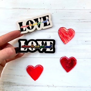 LOVE whoever lgbtq water bottle sticker laptop waterproof pride sticker queer gift gay pride month sticker rainbow pride ally sticker