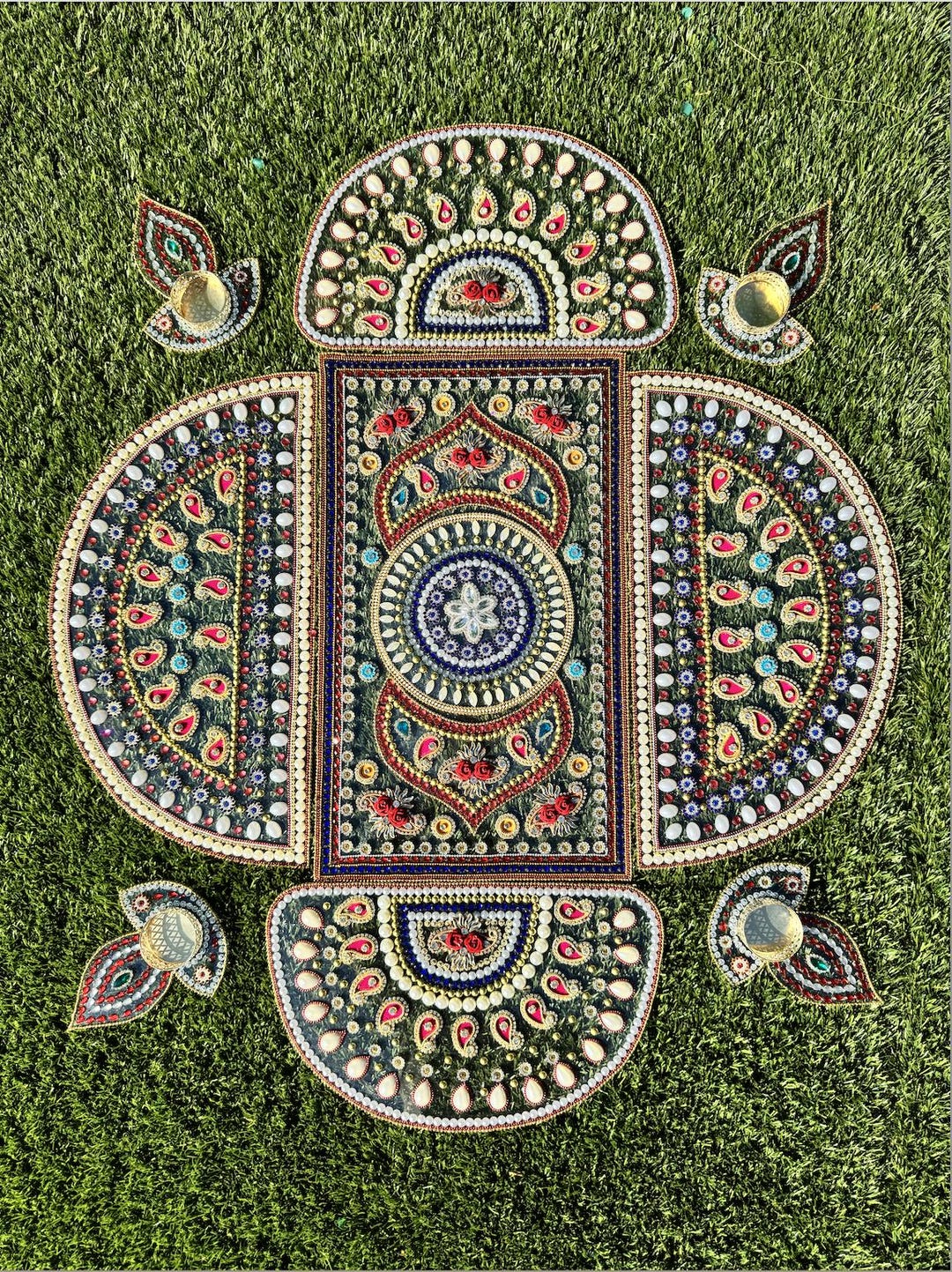 Weekly Rangoli Set Rangoli Set:handmade Rangoli | Intricate Diwali, Wedding & Mandir Décor ...