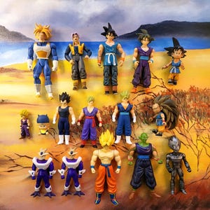 Dragon Ball Z Mixed Bundle Lot Of 16  Vintage Figures ~ From The 80s 90s Y2k Era