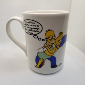 Rare tasse simpsons vintage des années 90 Homer et Marge