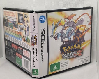Solo custodia e manuale NESSUN GIOCO Pokemon White Version 2 Nintendo DS autentico