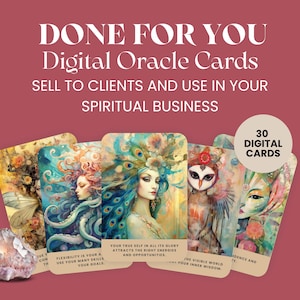 PLR Tiergöttin-Orakel-Kartendeck für Manifestation und Intuition, Done For You Canva-Vorlage für spirituelle Trainer, Heiler, Weiterverkauf
