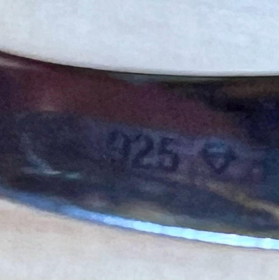 Sterling Silver Statement Ring with Purple Cushio… - image 7