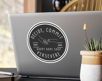 Adopt Don't Shop-vinylsticker: sticker hond kat redding