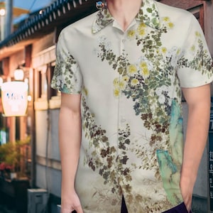 Sheer Floral Shirt Men - Etsy