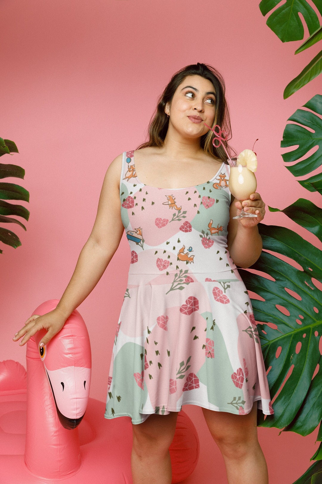 fox skater dress Blackmilk | Dresses | Blackmilk Ghost Foxes Skater Dress