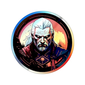 The Old Witcher: Holographic sticker, decal