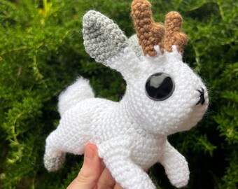 Amigurumi Jackalope Jackalope Cryptid au crochet fait main personnalisé