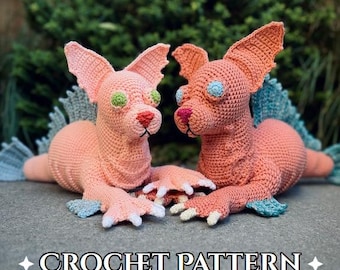 Catfish Crochet Pattern Sphynx Amigurumi Instructions PDF Digital Download