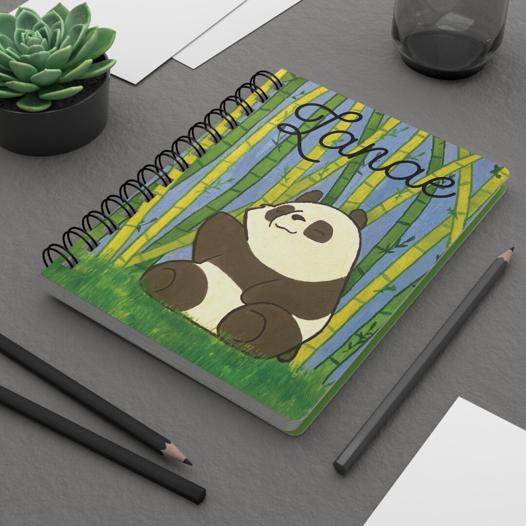 Notebook Chibi Personalized Chibi Panda Spiral Notebook – Custom Kawaii Journal - Etsy