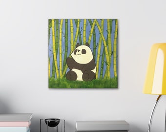 Adorables papiers peints en toile panda - Art mural fantaisiste - Enchanting Vibes Home Decor