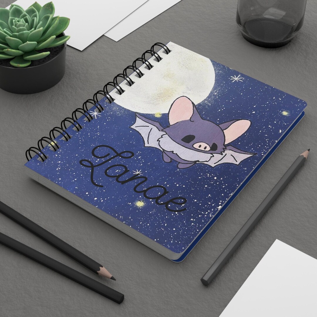 Notebook Chibi Personalized Chibi Bat Notebook – Kawaii Gothic Stationery Gift - Etsy