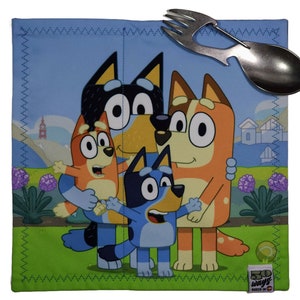 50 MANIEREN Pocket Pocket Hank Everyday Carry EDC Gear Zakdoek Blauwe Cartoon Bingo Bandiet Chilli Bluey Heeler Family