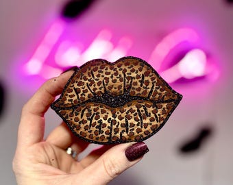 Wild Side Leopard Lips Freshie | Handmade Car Accessory | Gift