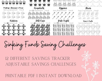 Sinking Funds Savings Challenge Tracker-bundel (digitale download)