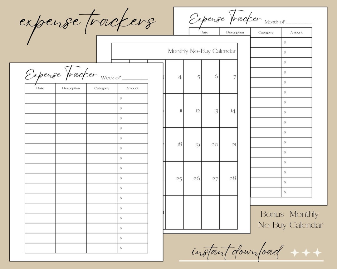 Monthly and Weekly Expense Tracker for the Budgeting Mom Includes a
