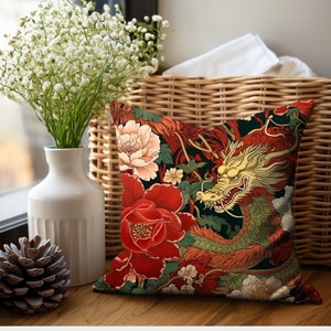 Embroidered Chinese Throw Pillows Etsy