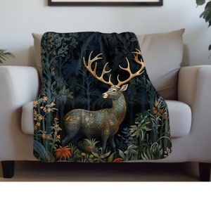 Stag Fleece Blanket Etsy