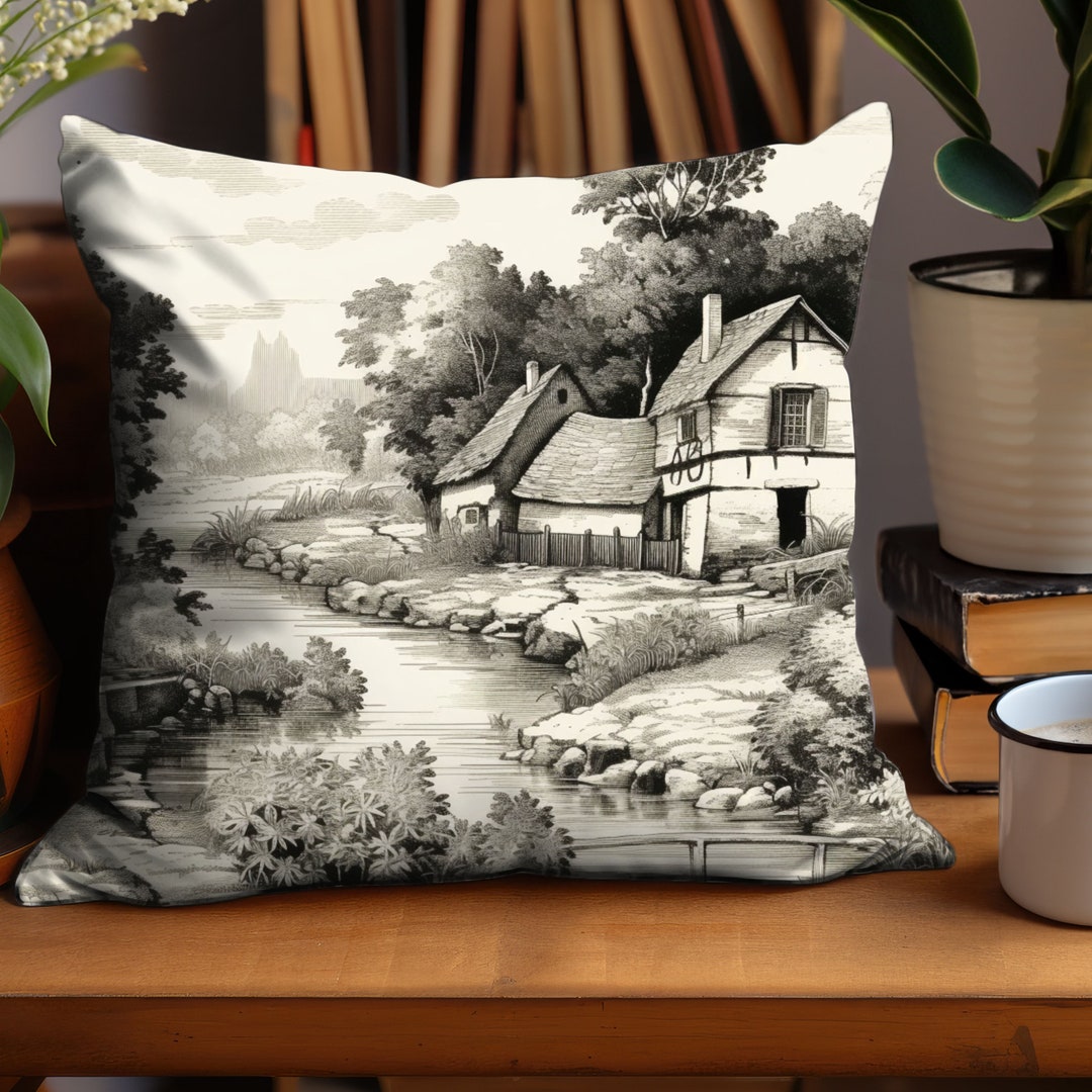 French Country Cottage Pillow With Insert | French Country Accent ...