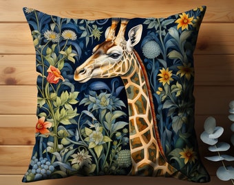 Giraffe Pillow Cover, One of a Kind Giraffe, Unique Pillow Covers, Giraffe Lover Gift, Safari Print Pillow Covers, Jungle Home Decor Gift