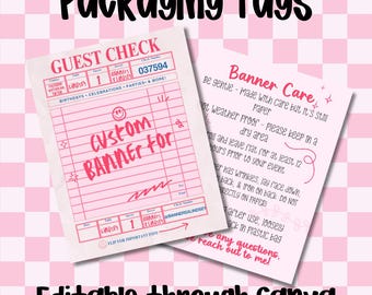 Banner Packaging Tags Template | DIGITAL FILE