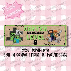 Gamer Banner Template | 2x6 Walgreens Print DIY Vinyl Sign | DIGITAL FILE |