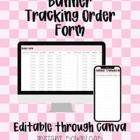 Editable Order Form Template | Small Business Canva Design (digital ...