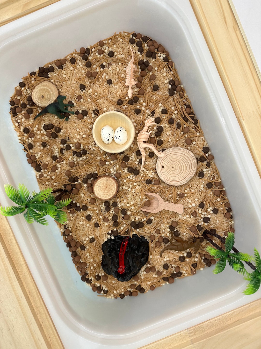 Dino Sensory Bin Kit, Sensory Bin, Rice Sensory Bin, Sensory Bin Filler