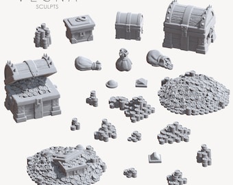 Treasure Chests and Coins - Basing Accessory Pack