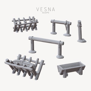 Horse Stall Accessories - Terrain/Diorama Accessory Pack