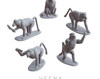 Chacma Baboon - Pacote de acessórios para terreno/diorama