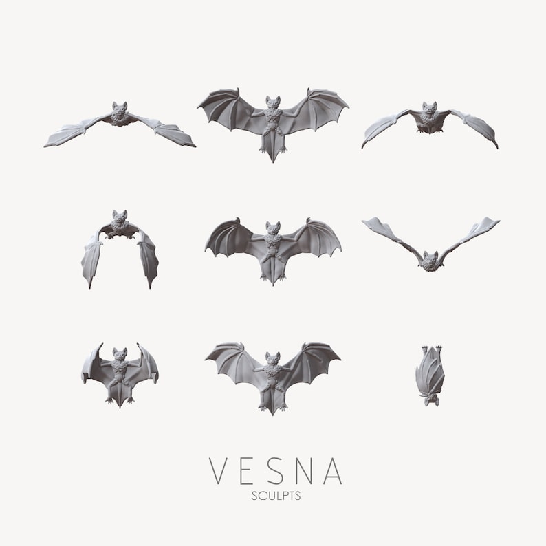 Bat Swarm Terrain/diorama Accessory Pack Etsy