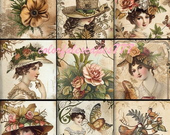 Kit de diario basura Secret Garden, efímeras Shabby Chic (descarga digital)