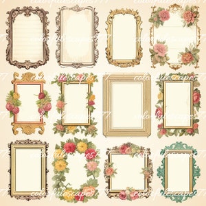 VICTORIAN DISTRESSED 2 french tattered papers | Shabby Chic Junk Journal pages | background Distressed card making digital ephemera |