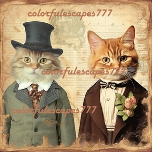 Download, Digital Collage, Printable Sheet, Scrapbook Paper, Byjleeloo, Paper Doll, JpgAltered Art, Digital Paper, cats puppies doll paper