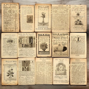 Puede incluir: Un collage de ilustraciones botánicas vintage y texto. Las imágenes presentan diversas plantas y flores, incluyendo una palmera, un helecho y un ramo de flores. El texto está en una variedad de fuentes e incluye títulos como "Inghesare Wild Fleurs" y "Devia".