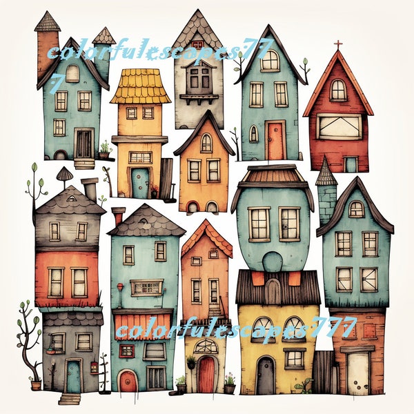 Whimsical Houses - Etsy