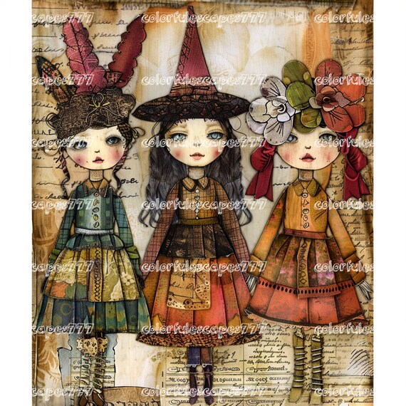 可愛い！ペーパードール洋書 Paper Dolls ジャンクジャーナル 紙