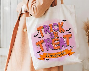 Sac fourre-tout d'Halloween personnalisé, sac de bonbons pour enfants, sac de bonbons d'Halloween, sac de bonbons d'Halloween, sac de bonbons d'Halloween, cadeau
